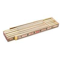 Lufkin By Crescent TX46N Red End&reg; Rule with Two 6" Slide Rule Extensions, 6' L, Wood, 1/16" Graduations