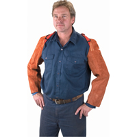 Weld-Mate TTU389 Leather Sleeves, 23" L, Lava Brown