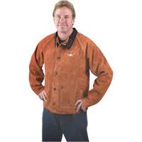 Welding Jacket, Leather, X-Large, Lava Brown™ TTU400 | TENAQUIP