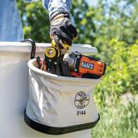 Klein Tools 5144 Aerial-Basket Oval Bucket, Canvas, 14" Dia. x 10" H, 150.0 lbs. Load Rating