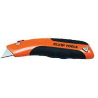 Klein Tools 44133 Klein-Kurve&reg; Retractable Utility Knife, Stainless Steel, Heavy-Duty, Rubber Handle