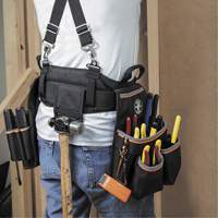 Klein Tools 55428 Ceinture &agrave; outils d&eacute;lectricien Tradesman Pro, Nylon, Noir