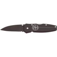 Klein Tools 44001-BLK Lightweight Lockback Knife, 2-1/2"/64 mm, Stainless Steel, Aluminum Handle