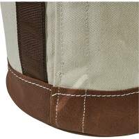 Klein Tools 5104S Leather-Bottom Bucket, 17" H, Canvas, White