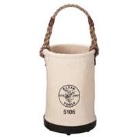 Klein Tools 5106S Straight-Wall Bucket, 12" L x 12" W x 15" H, Canvas, Beige