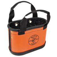 Klein Tools 5144HBS Hard-Body Oval Bucket, 14" L x 7" W x 10" H, Plastic, Orange