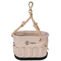 Klein Tools 5152S Oval Bucket, Canvas, 41 Pockets, Natural