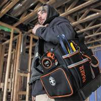 Klein Tools 5541610-14 Tradesman Pro Tool Tote, Ballistic Nylon, 40 Pockets, Black/Orange