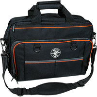 Klein Tools 55455M Sac techno Tradesman Pro avec pochette pour ordinateur portable, Polyester, 22 pochettes, Noir/Orange