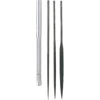 General Tools S477 Needle File Set with Handle, 4 Pcs