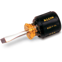 Klein Tools 600-8 Heavy-Duty Slot Keystone Screwdriver, 3/8", 13-7/16" L, Cushion Grip Handle