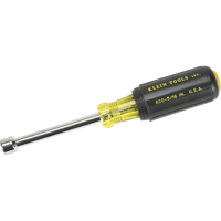 Klein Tools 630-3/16M Nut Drivers - 3" Shafts, 3/16" Drive, 6-3/4" L, Magnetic