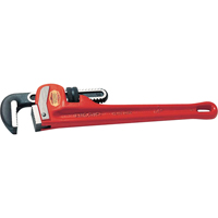 Straight Pipe Wrench #60, 8" Jaw Capacity, 60" Long, Powder Coated Finish  TR182 | TENAQUIP