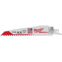 Milwaukee 48-00-5021 Lames haute performance Super Sawzall, Bim&eacute;tal, 5 Dents par pouce, 6" lo x 1" la