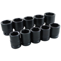 Gray Tools 45010 Jeu de douilles, 10 Mcx, Chocs, Prise de 3/4"