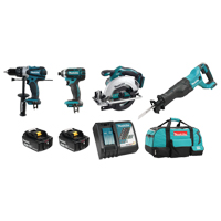 Makita DLX4058M Ensemble combin&eacute; de 4 outils LXT, Lithium-ion, 18 V