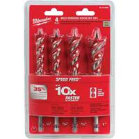 Milwaukee 48-13-0400 Speed Feed Wood Drill Bit Set, 4 Pieces, Steel