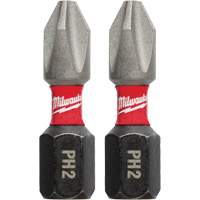 Milwaukee 48-32-4412 Shockwave Insert Bits, Phillips, #2, 1/4" Drive