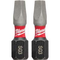Milwaukee 48-32-4423 Forets &agrave; chocs Shockwave, Carr&eacute;e, #3, Prise 1/4"