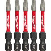Milwaukee 48-32-4606 Shockwave Impact Power Bits, Square, #2 Tip, 1/4" Drive Size, 2" Length