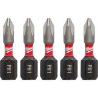 Milwaukee 48-32-4661 Forets &agrave; chocs Shockwave, Phillips, #1, Prise 1/4"