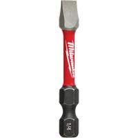 Milwaukee 48-32-4918 Shockwave Impact Power Bit, Slot, 1/4"/#10 Tip, 1/4" Drive Size, 2" Length