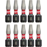 Milwaukee 48-32-5008 Forets &agrave; chocs Shockwave, Carr&eacute;e, #2, Prise 1/4"