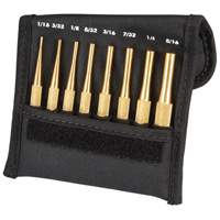 Starrett SB565Z Brass Drive Pin Punch Set, 8 Pieces