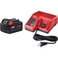 Milwaukee 48-59-1850 M18 Redlithium XC 5.0 System Starter Kit, 18 V, Lithium-Ion