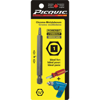 Picquic 88011 Powerbit, Square, #1 Tip, 1/4" Drive Size, 3" Length