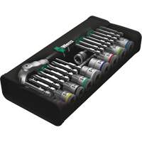 Wera Tools 5004046001 Zyklop Metric Speed Ratchet Set, 29 Pcs, 3/8" Drive Size