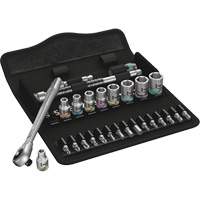 Wera Tools 5004017001 Zyklop Metric Metal Ratchet Set, 28 Pcs, 1/4" Drive Size