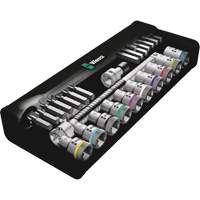 Wera Tools 5004077001 Zyklop Metric Metal Ratchet Set, 28 Pcs, 1/2" Drive Size