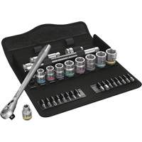 Wera Tools 5004051001 Zyklop Imperial Metal Ratchet with Switch Lever Set, 29 Pcs, 3/8" Drive Size