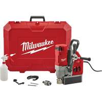 Milwaukee 4272-21 Electromagnetic Drill Kit, 1-1/2"/1-5/8", 600 lbs. Drill Point Pressure