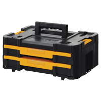 TSTAK<sup>®</sup> IV Tool Box with Double Shallow Drawers, 12-1/4" W x 16-1/4" D x 6-3/8" H, Black  TYP044 | TENAQUIP
