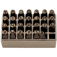 Gray Tools 34-20300 Letter Hand Stamp Set, 27 Pieces