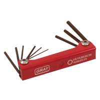 Gray Tools 69958 Jeu de cl&eacute;s hexagonales repliables, 9 mcx, Imp&eacute;rial