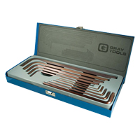 Gray Tools 698310 Jeu de cl&eacute;s hexagonales avec tige tr&egrave;s longue, 10 mcx, Imp&eacute;rial
