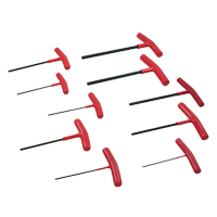 Gray Tools 698610 Jeu de cl&eacute;s hexagonales avec manche en T, 10 mcx, Imp&eacute;rial