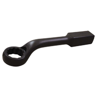 Gray Tools 66927 Striking Face Box Wrench, 12 Point, 27 mm, 45° Offset, Black Oxide Finish