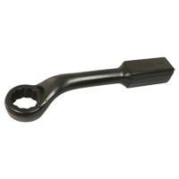 Gray Tools 66943 Striking Face Box Wrench, 12 Point, 43 mm, 45° Offset, Black Oxide Finish