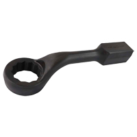 Gray Tools 66970 Striking Face Box Wrench, 12 Point, 70 mm, 45° Offset, Black Oxide Finish