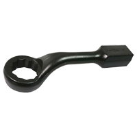 Gray Tools 66975 Striking Face Box Wrench, 12 Point, 75 mm, 45° Offset, Black Oxide Finish