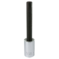 Gray Tools MDW12XL Bit Socket, Hex, 12 mm x 140 mm L, 1/2" Square Drive Drive