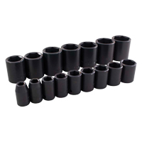 Gray Tools 35066 Socket Set, 16 Pcs, Impact, 1/2" Drive Size