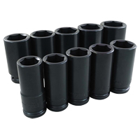 Gray Tools 45260 Jeu de douilles, 10 Mcx, Chocs, Prise de 3/4", Profond