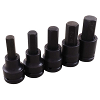 Gray Tools 45805 Jeu de douilles pour cl&eacute; &agrave; chocs, Hexagonale, Prise 3/4", 5 mrcx