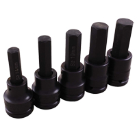 Gray Tools 46805 Jeu de douilles pour cl&eacute; &agrave; chocs, Hexagonale, Prise 3/4", 5 mrcx