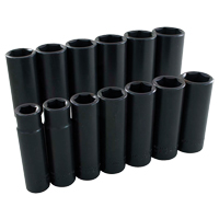 Gray Tools PL13T Jeu de douilles, 13 Mcx, Chocs, Prise de 1/2", Profond
